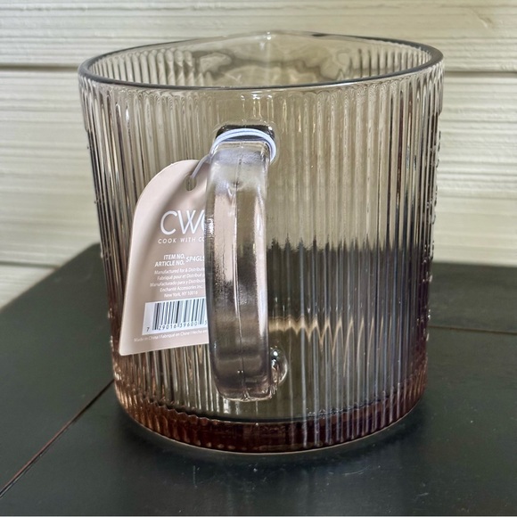 CWC Cook With Color Glass Measuring Cup 33oz ~ 4 Cups Brown Ribbed NEW - Picture 6 of 11